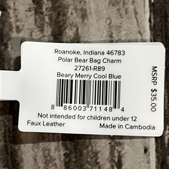 Vera Bradley Polar Bear Bag Charm/Key Chain NWT - Picture 4 of 5